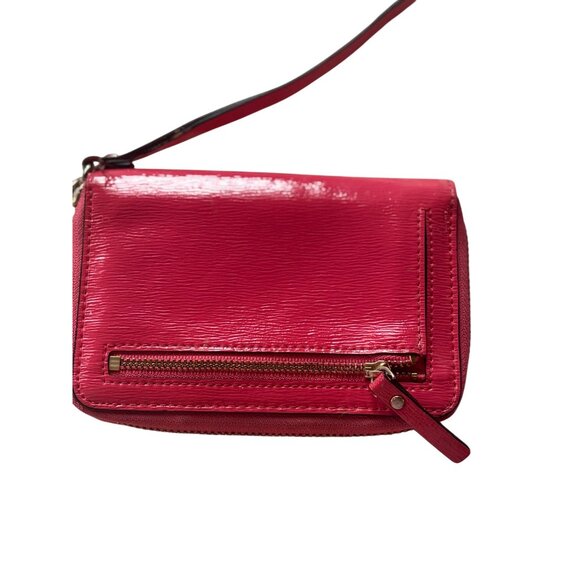 Kate Spade Stacy Montford Park Hot Pink Patent Leather Bi-Fold Wallet With Bow - Picture 5 of 8